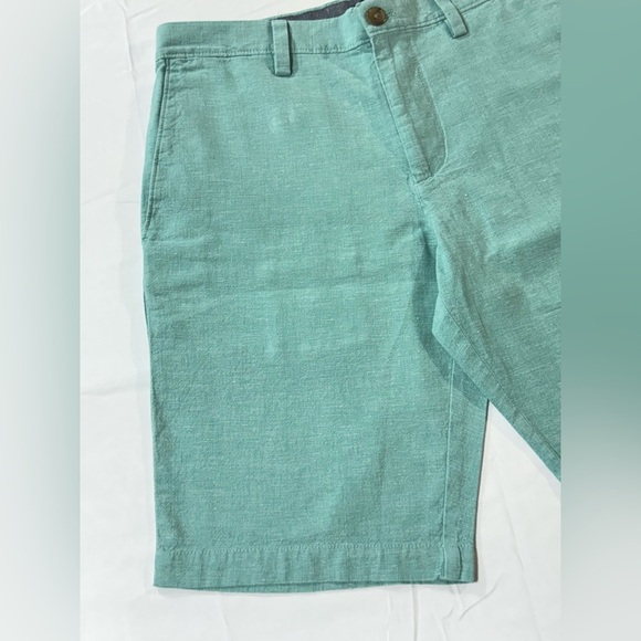 BANANA REPUBLIC Men's Aqua Linen blend Flat Front Shorts size 30 - Picture 4 of 11